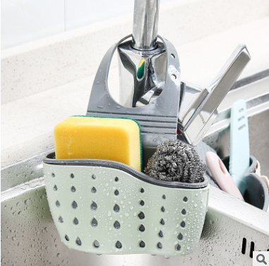 Kitchen Drain Holder Rubber Sponge Storage Rack Basket