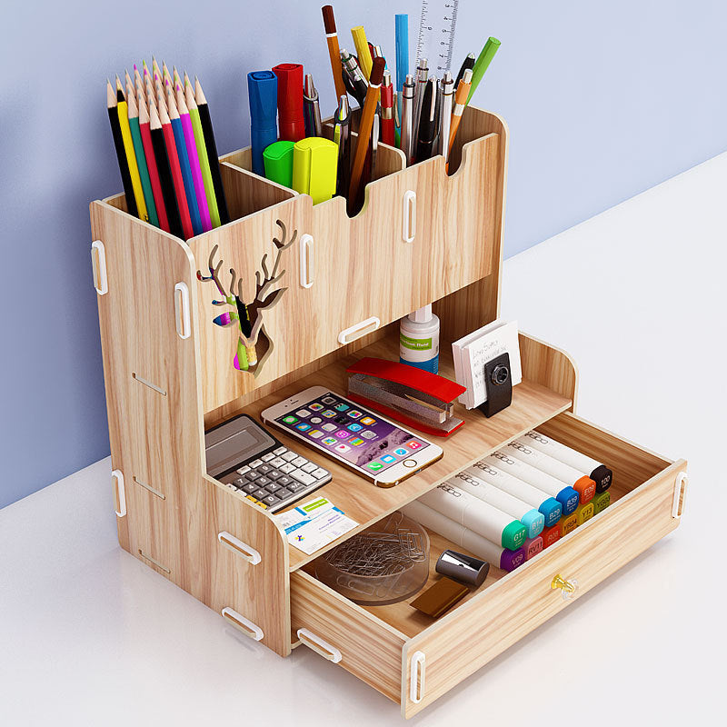 Wooden Desk Organizer