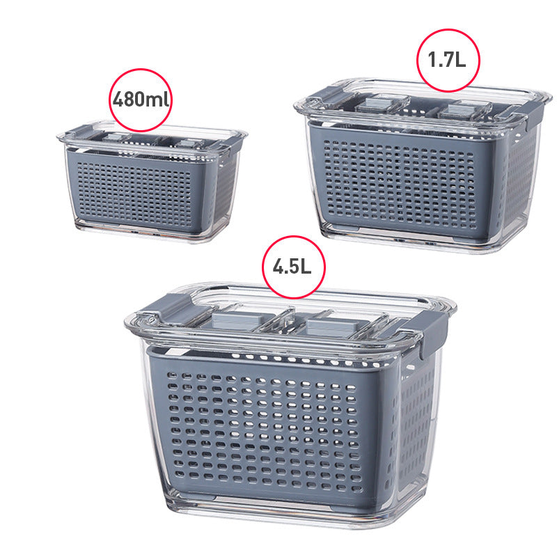 Kitchen Refrigerator Storage Containers With Lid