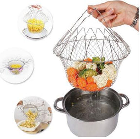 Stainless Steel Multi-Function Foldable Chef Cooking Basket