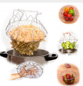 Stainless Steel Multi-Function Foldable Chef Cooking Basket