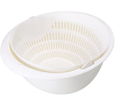 2 In 1 Multi-function Kitchen Colander, Double-layer Rotating Drain Basin