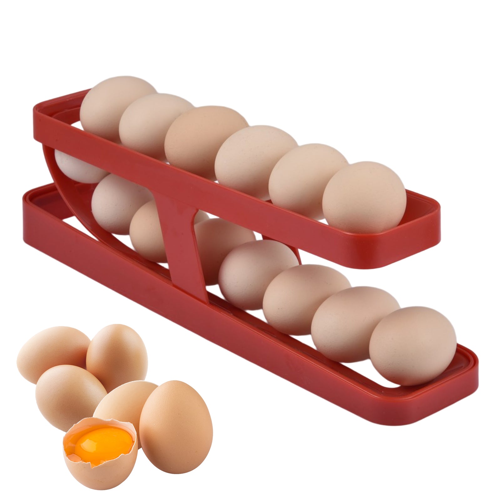 Automatic Scrolling Egg Rack Holder Storage Box