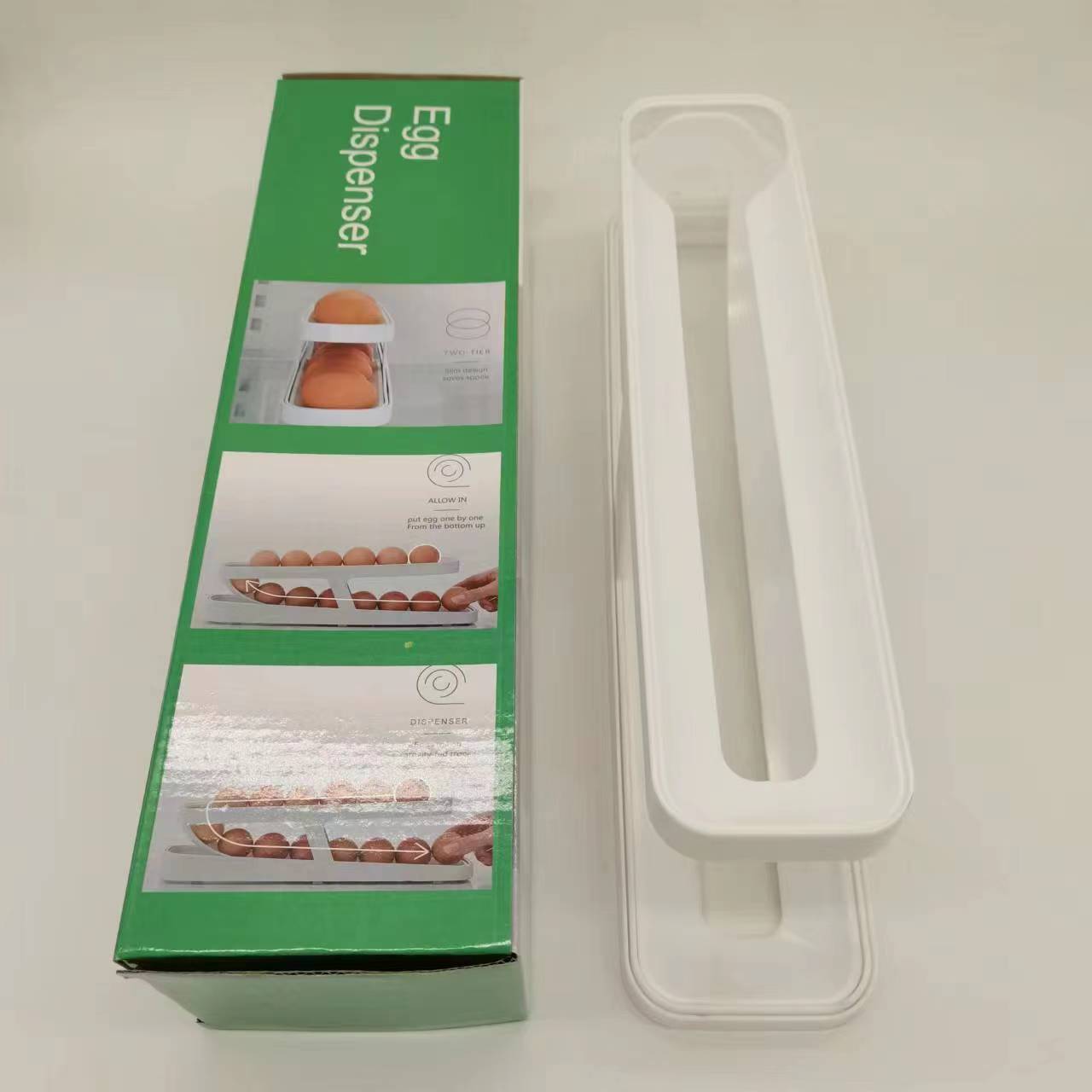 Automatic Scrolling Egg Rack Holder Storage Box